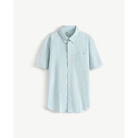 Áo sơ mi sọc ngắn tay vải oxford có túi . Form Fitted - ROUTINE 10F25SHS007