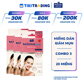 Combo 3 Miếng Dán Giảm Mụn Mayancare 20 Miếng (0.8cm)