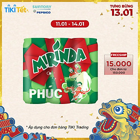 Lốc 6 Nước Giải Khát Có Gas Mirinda Vị Soda Kem Lon Cao (6 x 330ml)