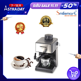 Máy Pha Cà Phê Espresso Tiross TS-621 (4 bar) - Hàng Chính Hãng