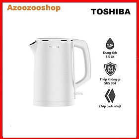 Bình Đun Siêu Tốc Toshiba KT-15DS1PV - 1.5L - Inox 304 - Hàng Chính Hãng, Bảo Hành 12 tháng, Chất Lượng Nhật Bản