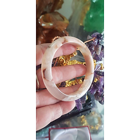 Vòng đeo tay Nữ Bản Hẹ Đá Mã Não Hoa Rau Câu Vòng tay Ni 53mm x Cao 10mm x dầy 7mm bóng đẹp Nữ 50kg - 53kg đeo xinh màu hoa nhẹ nhàng rất xinh xắn ạ