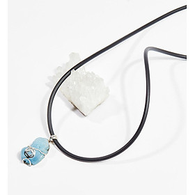 Dây chuyền phong thủy đá aquamarine bọc bạc tỳ hưu 2cm mệnh thủy , mộc - Ngọc Quý Gemstones