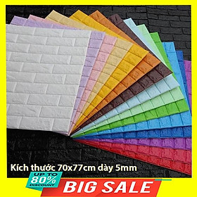 Xốp Dán Tường 3D Giả Gạch 70x77 cm Nhiều Màu Tiện Lợi Cách Âm, Chống Nóng, Chống Ẩm Mốc