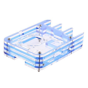 Acrylic Case Case Good Dissipation for for Raspberry Pi3 Model Blue