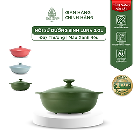 Mua Nồi Sứ Dưỡng Sinh Minh Long Healthy Cook Luna 2.0 L - Dùng Cho Bếp Gas  Bếp Hồng Ngoại