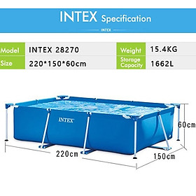 Mua Bể bơi khung kim loại di động 2.2m x 1.5m cao 60cm