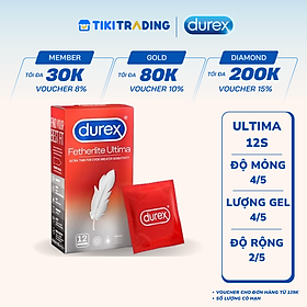 Bao cao su Durex Fetherlite Ultima Hộp 12 Bao