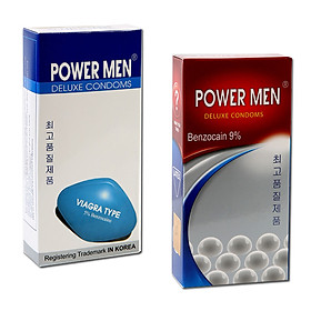 Bao Cao Su Power Men Viagra Siêu Mỏng và Bao Cao Su Power Men Ngọc Trai (Hộp 12 chiếc)