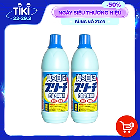 Combo 2 chai nước tẩy quần áo 600ml Rocket nội địa Nhật Bản