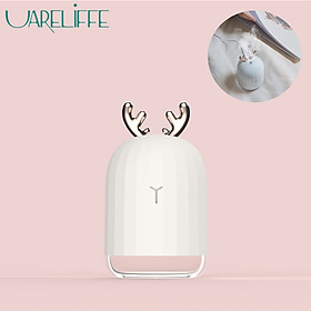 Uareliffe 220ML Air Humidifier Mini Portable Ultrasonic Fogger Water Diffuser USB Rechargeable Humidification Mist Maker With LED Night Light Air Purifier Skin Care Tool For Home Office Car Use