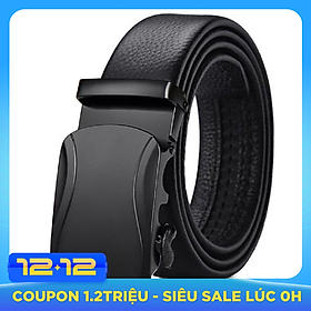 Thắt Lưng Nam Dây Da Phong Cách Hàn Quốc Khóa Tự Động - TOPEE OTOL5 (Đen)