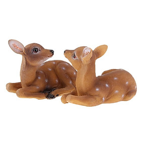 Fairy Gardens Mini Figurine - Cute Sika Deer - 17x8x11cm Garden Home Decor