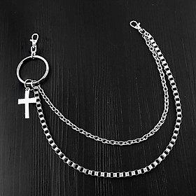 Xích đeo đai quần chữ thập cá tính phong cách unisex