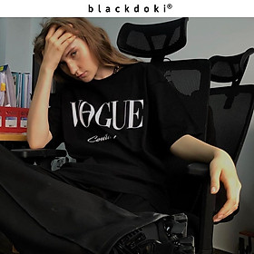Áo thun nữ BLACKDOKI-VOUGE 2 , áo phông tay lỡ basic dáng rộng chất cotton dày dặn M96