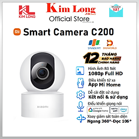 Camera quan sát Xiaomi C200 Xoay 360, Hồng ngoại nhìn ban đêm, Phát hiện có người, Bản quốc tế - Hàng chính hãng