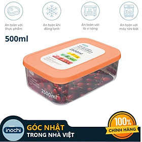Mua COMBO 6 hộp thực phẩm chữ nhật Hokkaido 500ml - Giao màu ngẫu nhiên