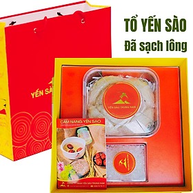 Tổ Yến Sào Tinh Chế (6 Tổ/50g/Hộp) (Tổ Yến làm sạch/Tổ Yến Sạch chế biến từ Tổ Yến Thô /Tổ Yến còn lông) Yến Sào Trung Nam - Hộp quà tặng