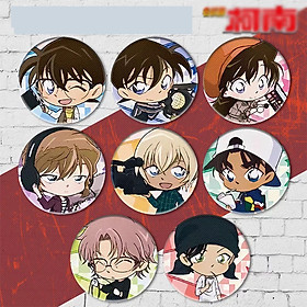 Combo 8 huy hiệu cài áo DETECTIVE CONAN - THÁM TỬ LỪNG DANH anime ver NGHỀ NGHIỆP chibi