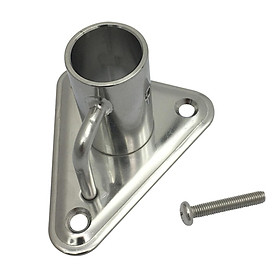 Marine Stanchion Socket with Triangular Base and Buttress for