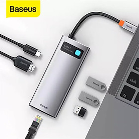 (Hàng chính hãng) Hub chuyển đổi đa năng Baseus Type-C - HDMI, USB, RJ45, SD, TF,... dành cho Macbook, Notebook, Laptop