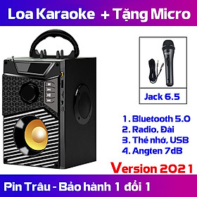 Mua Loa hát Karaoke  Loa công suất lớn A300 (Mẫu mới KAW k500) Loa Karaoke Bluetooth  loa xách tay tặng kèm mic hát karaoke -Hàng chính hãng