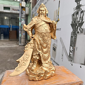 Mua Tượng Quan Công cầm đ.ao lớn bằng bột đá mang lại tài lộc bảo vệ gia chủ cao 38cm