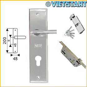 Khóa tay gạt Neo R82135/1C - khóa cửa gỗ, khóa cửa nhôm, khóa thông phòng, khóa phòng trọ, khóa toilet..