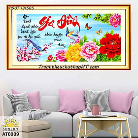 Mua Tranh thêu chữ thập gia đình LV3176 - tự thêu