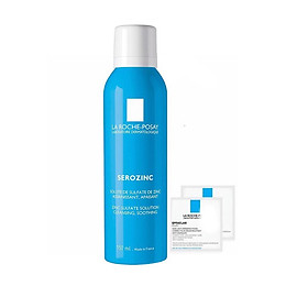 Bộ Xịt Khoáng Giúp Làm Sạch Và Dịu Da La Roche-Posay Serozinc (150ml) + Tặng Kem Hỗ Trợ Trị Mụn, Ngừa Thâm Roche-Posay Effaclar Duo+ 2ml