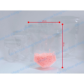 Mua 50 cái Túi Zip trong suốt đáy đứng - túi đựng thực phẩm - size