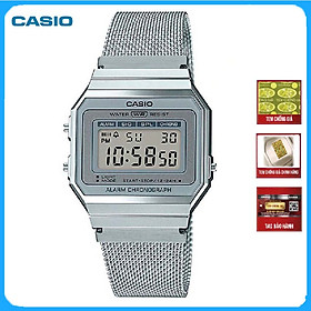 Đồng hồ unisex dây kim loại Casio Standard chính hãng A700WM-7ADF