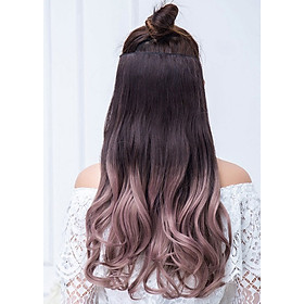 Tóc kẹp nửa đầu omber K-J19 ❤️FREESHIP❤️ tóc giả kẹp dải ombre, tóc giả nữ kẹp dải ombre