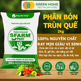 Phân Trùn Quế Greenhome, Bao 2kg, Dinh Dưỡng Hữu Cơ, Không Mùi, Tốt Cho Lan, Bonsai, Rau, Cây Ăn Trái