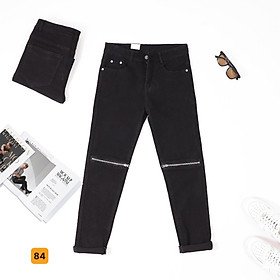 Quần jean nam, quần bò nam co dãn nhẹ, phối họa tiết thời trang cao cấp Julido Store, mẫu mới MS84