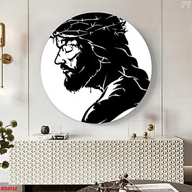 Mua Tranh gỗ công giáo hình tròn 01