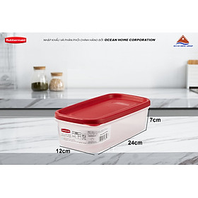 Hộp đựng đồ khô nguyên sinh nhựa nắp đỏ Rubbermaid USA size 1.18ML