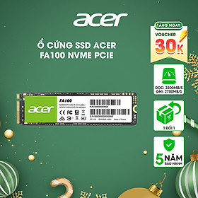 Ổ cứng SSD Acer FA100 M2 NVMe PCIe Gen3 128GB - 2TB  HÀNG CHÍNH HÃNG BẢO HÀNH 5 NĂM