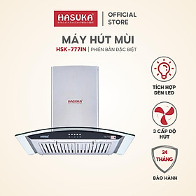 Mua Máy hút mùi cơ kính cong lưới inox HASUKA HSK-777IN - hút và khử mùi với công suất 950m³/h  nút bấm điều khiển cơ - HÀNG CHÍNH HÃNG