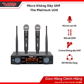 Mua Micro Không Dây UHF Platinum U20. Hút Âm Tốt  Hát Nhẹ Kết Nối Lên Đến 20m  Sử Dụng Pin AA  Phù Hợp Với Hầu Hết Thiết Bị Âm Thanh - Hàng Chính Hãng