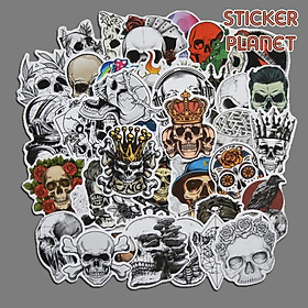 Mua Sticker đầu lâu cá tính trang trí mũ bảo hiểm  đàn  guitar  ukulele  điện thoại laptop