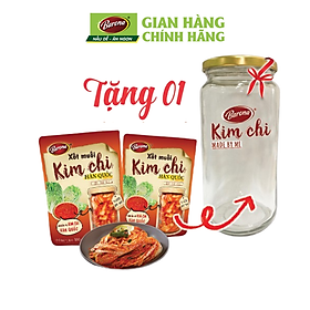 Tặng 1 hũ thủy tinh cao cấp khi mua combo 2 gói Xốt muối Kim Chi Hàn Quốc Barona 180g