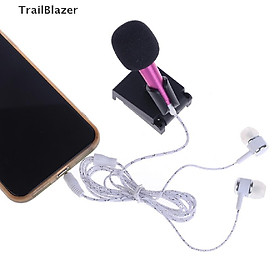 Micro mini có giá đỡ và tai nghe giắc 3.5mm tiện dụng cho studio karaoke