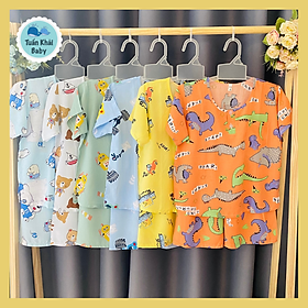 Hình ảnh COMBO 3 bộ Quần áo Tole Lanh Bé Trai | Mẫu đùi Tay Ngắn cài 2 nút trước | Size 1-16 cho bé 5-55kg | Hàng Việt Nam chất lượng