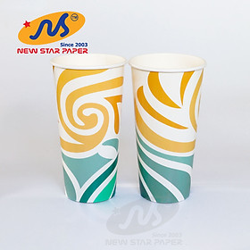 Ly giấy 22oz/649ml - Lốc 50 ly giấy có họa tiết