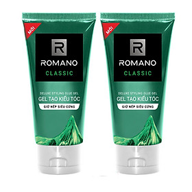 Combo 2 Tuýp Gel Tạo kiểu tóc giữ nếp siêu cứng Romano Classic 150g*2