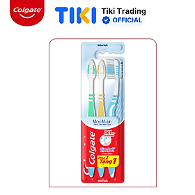 Bộ 3 Bàn chải đánh răng Colgate SlimSoft Deep Clean sạch sâu hiệu quả