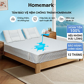 Mua Tấm bảo vệ nệm chống thấm nước Homemark - 4 lớp bảo vệ đệm tuyệt đối  ngăn bụi bẩn  dễ vệ sinh
