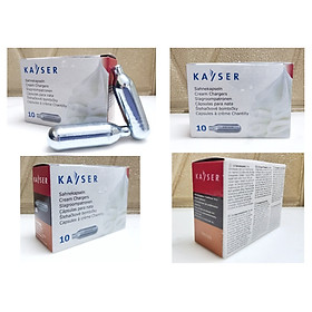 Mua 30 Hộp Gas Xịt Kem N2O hiệu KAYSER mã hàng 1111 Dùng Cho Bình Xịt Kem Tươi( 10 viên/ hộp) - Hàng Nhập Khẩu