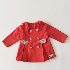 Áo khoác bé gái ticke đỏ - AICDBGI5H8YX - AIN Closet